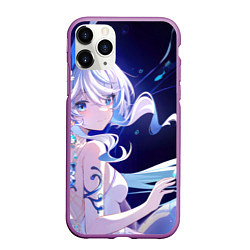 Чехол iPhone 11 Pro матовый Genshin Impact Furina, цвет: 3D-фиолетовый