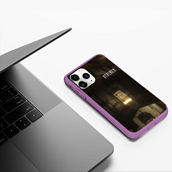 Чехол iPhone 11 Pro матовый STALKER монстр в лаборатории, цвет: 3D-фиолетовый — фото 2