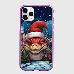 Чехол iPhone 11 Pro матовый Маленький милый дракон, цвет: 3D-фиолетовый