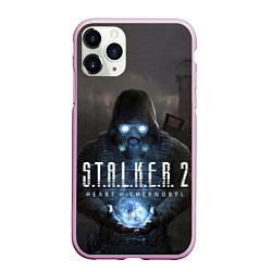 Чехол iPhone 11 Pro матовый STALKER 2 одиночка с артефактом, цвет: 3D-розовый