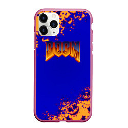 Чехол iPhone 11 Pro матовый Doom x marshmallow, цвет: 3D-малиновый