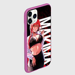 Чехол iPhone 11 Pro матовый Макима в офисной одежде, цвет: 3D-фиолетовый — фото 2