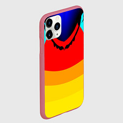 Чехол iPhone 11 Pro матовый Цветные фигуры, цвет: 3D-малиновый — фото 2