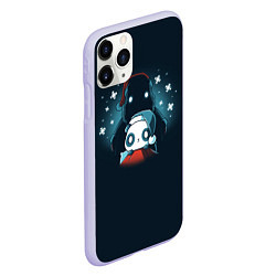 Чехол iPhone 11 Pro матовый Всевидящий санта, цвет: 3D-светло-сиреневый — фото 2