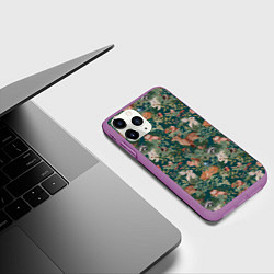 Чехол iPhone 11 Pro матовый Goblincore - лес зверей, цвет: 3D-фиолетовый — фото 2