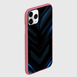 Чехол iPhone 11 Pro матовый Синий мир абстракции, цвет: 3D-малиновый — фото 2