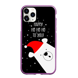 Чехол iPhone 11 Pro матовый Happy ho ho ho to you, цвет: 3D-фиолетовый