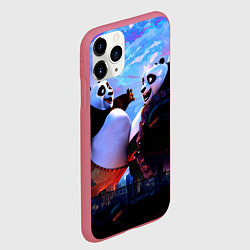 Чехол iPhone 11 Pro матовый Кунг-фу Панда Friend, цвет: 3D-малиновый — фото 2