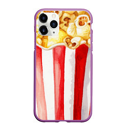Чехол iPhone 11 Pro матовый Попкорн, цвет: 3D-фиолетовый