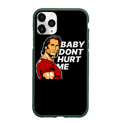 Чехол iPhone 11 Pro матовый Baby dont hurt me - Mike OHearn, цвет: 3D-темно-зеленый