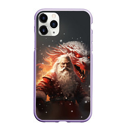 Чехол iPhone 11 Pro матовый Дед Мороз и символ года