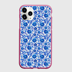 Чехол iPhone 11 Pro матовый Гжель классика