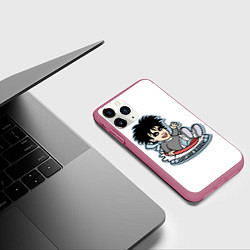 Чехол iPhone 11 Pro матовый The Cure Robert Smith - just like sleddin, цвет: 3D-малиновый — фото 2