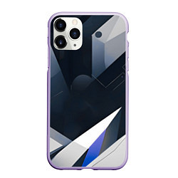 Чехол iPhone 11 Pro матовый Абстракция город следующего века, цвет: 3D-светло-сиреневый