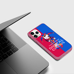 Чехол iPhone 11 Pro матовый Помни в ужасе The amazing digital circus, цвет: 3D-малиновый — фото 2