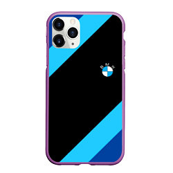 Чехол iPhone 11 Pro матовый BMW line, цвет: 3D-фиолетовый