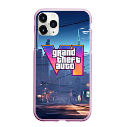 Чехол iPhone 11 Pro матовый GTA 6 ночной город