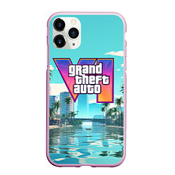 Чехол iPhone 11 Pro матовый GTA6 солечный город