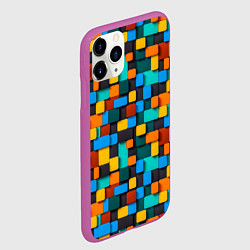 Чехол iPhone 11 Pro матовый Абстракция стикеры, цвет: 3D-фиолетовый — фото 2