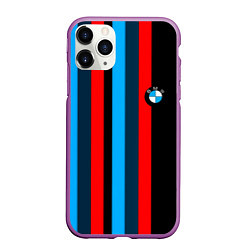 Чехол iPhone 11 Pro матовый BMW sport line car, цвет: 3D-фиолетовый