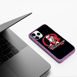 Чехол iPhone 11 Pro матовый Саната диджей, цвет: 3D-фиолетовый — фото 2