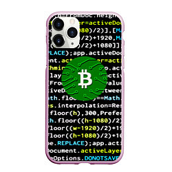 Чехол iPhone 11 Pro матовый Bitcoin сатоши, цвет: 3D-розовый