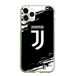 Чехол iPhone 11 Pro матовый Juventus спорт краски, цвет: 3D-салатовый