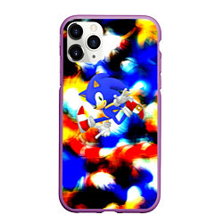 Чехол iPhone 11 Pro матовый Sonic colors, цвет: 3D-фиолетовый