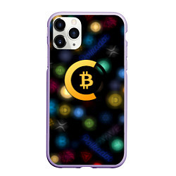 Чехол iPhone 11 Pro матовый Bitcoin logo criptomoney