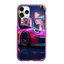 Чехол iPhone 11 Pro матовый GTA 6 auto