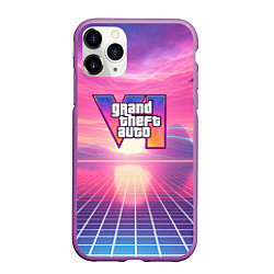 Чехол iPhone 11 Pro матовый GTA 6 Vaporwave