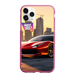 Чехол iPhone 11 Pro матовый GTA 6 Vice city