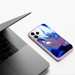 Чехол iPhone 11 Pro матовый Геншин Импакт Фурина, цвет: 3D-розовый — фото 2
