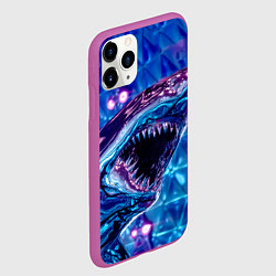 Чехол iPhone 11 Pro матовый Фиолетовая акула, цвет: 3D-фиолетовый — фото 2