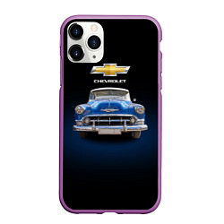 Чехол iPhone 11 Pro матовый Шевроле 50-х годов, цвет: 3D-фиолетовый