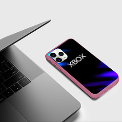 Чехол iPhone 11 Pro матовый Xbox neon games, цвет: 3D-малиновый — фото 2