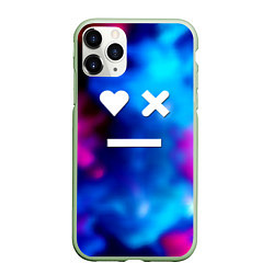 Чехол iPhone 11 Pro матовый Love death and robots serial gradient