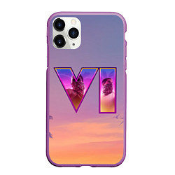 Чехол iPhone 11 Pro матовый GTA 6 Palms