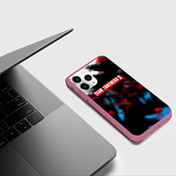 Чехол iPhone 11 Pro матовый Team Fortress 2 краски блюр гейм, цвет: 3D-малиновый — фото 2