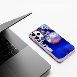 Чехол iPhone 11 Pro матовый Новогодняя елка с шарами, цвет: 3D-розовый — фото 2