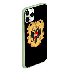 Чехол iPhone 11 Pro матовый Имперский герб символкика, цвет: 3D-салатовый — фото 2