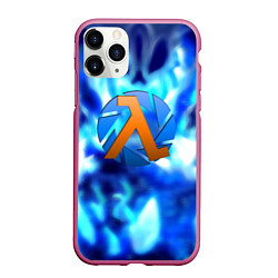 Чехол iPhone 11 Pro матовый Half life logo valve, цвет: 3D-малиновый