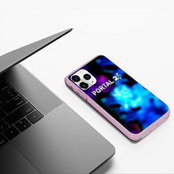 Чехол iPhone 11 Pro матовый Portal неоновый градиент, цвет: 3D-розовый — фото 2