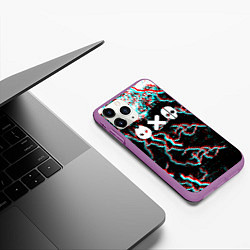 Чехол iPhone 11 Pro матовый Love death & robots strom, цвет: 3D-фиолетовый — фото 2