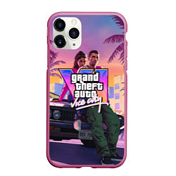 Чехол iPhone 11 Pro матовый Grand theft auto 6 Лусия и Джейсон