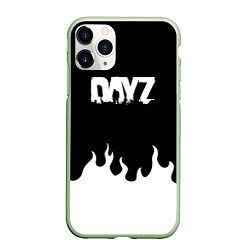 Чехол iPhone 11 Pro матовый Dayz огонь апокалипсис, цвет: 3D-салатовый