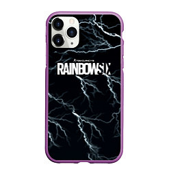 Чехол iPhone 11 Pro матовый Радуга 6 шторм, цвет: 3D-фиолетовый
