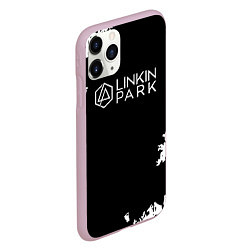 Чехол iPhone 11 Pro матовый Linkin Park рок бенд, цвет: 3D-розовый — фото 2