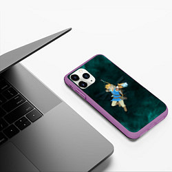 Чехол iPhone 11 Pro матовый Zelda the game, цвет: 3D-фиолетовый — фото 2