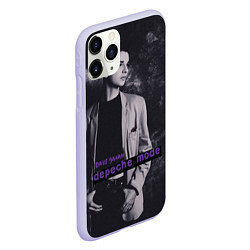 Чехол iPhone 11 Pro матовый Depeche Mode Dave Gahan noir2, цвет: 3D-светло-сиреневый — фото 2